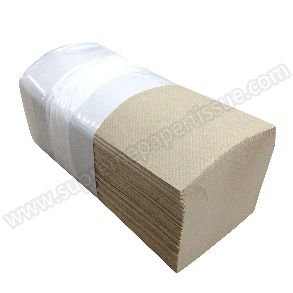 Single-Fold Paper Hand Towel Recycle Brown - SingleFold V Fold Paper Hand Towel - 3