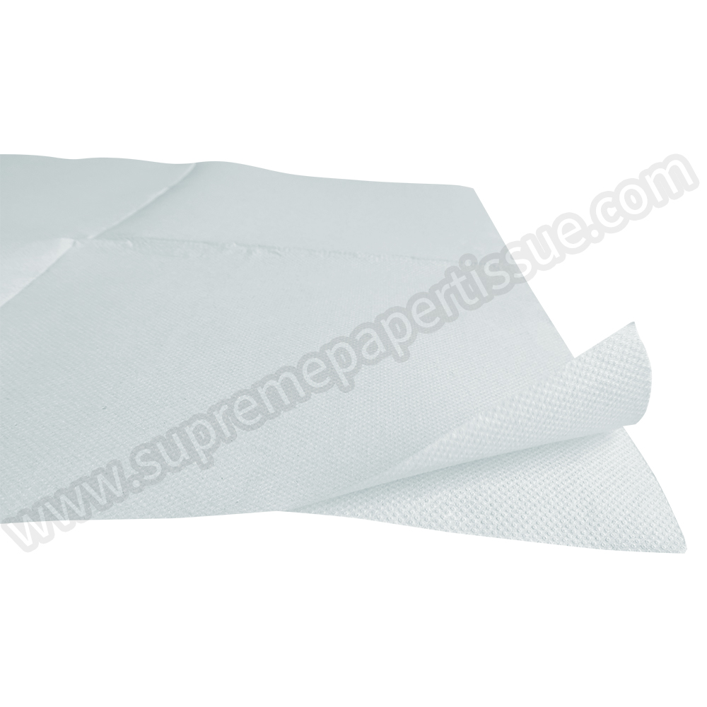 Quilted Lunch Napkin 1/4 Fold Virgin White - Lunch Napkin - 8