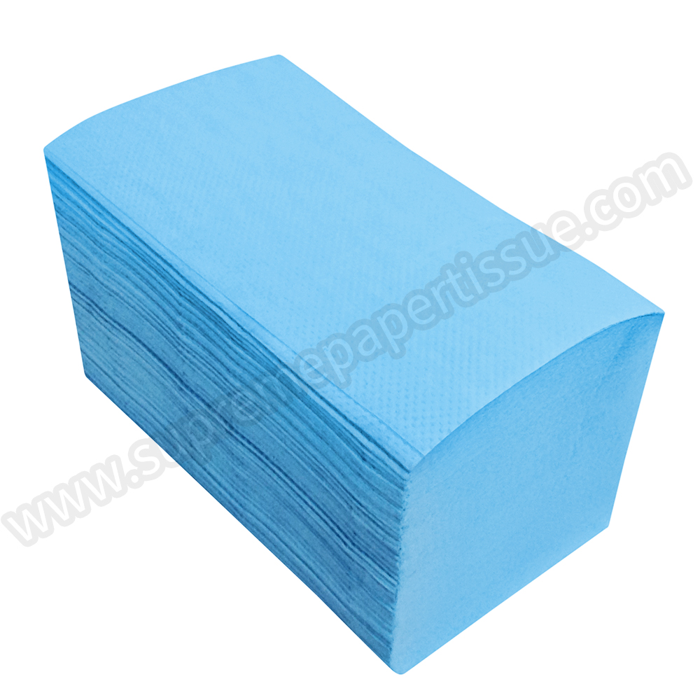 Singe-Fold Paper Hand Towel Recycle Blue - SingleFold V Fold Paper Hand Towel - 5