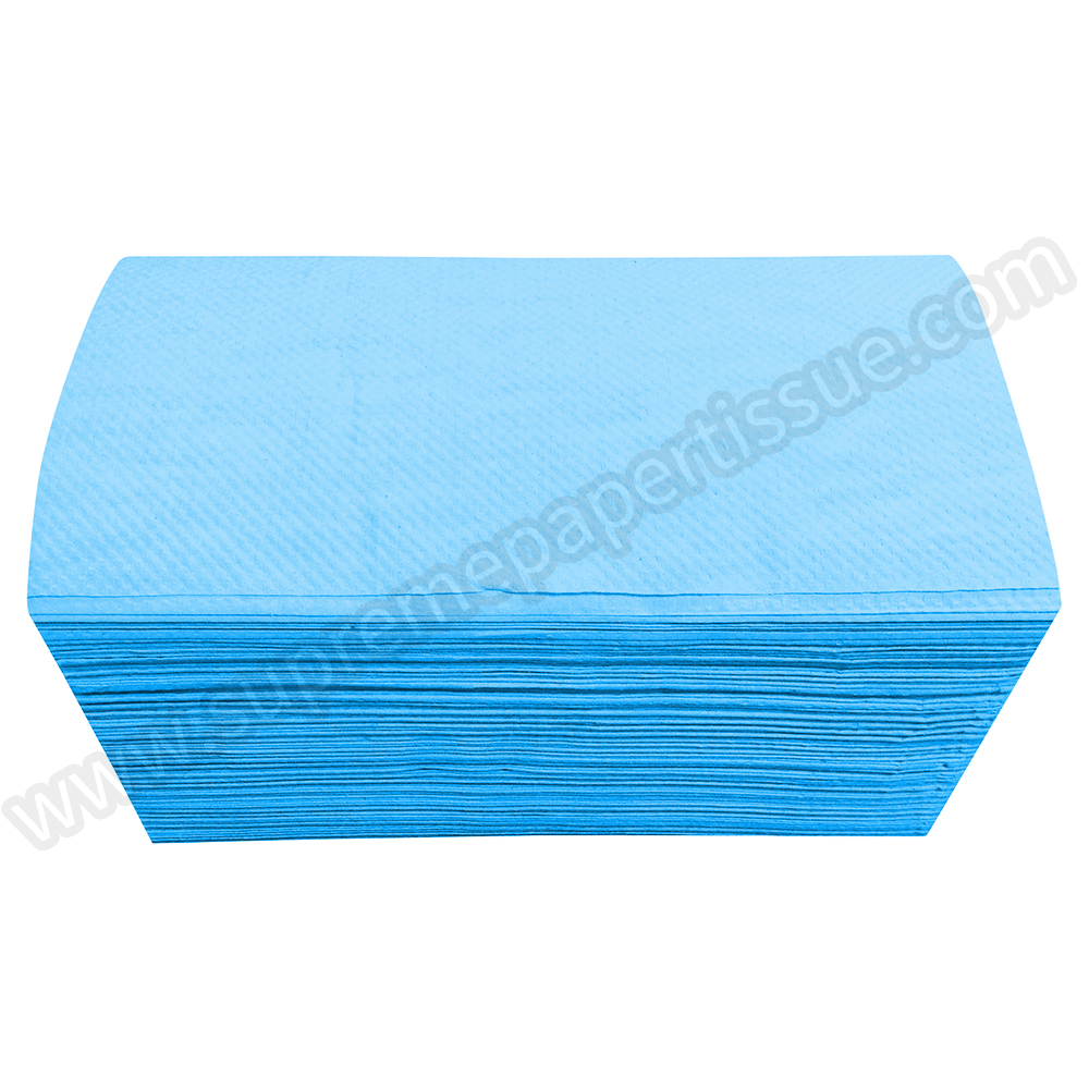 Singe-Fold Paper Hand Towel Recycle Blue - SingleFold V Fold Paper Hand Towel - 6