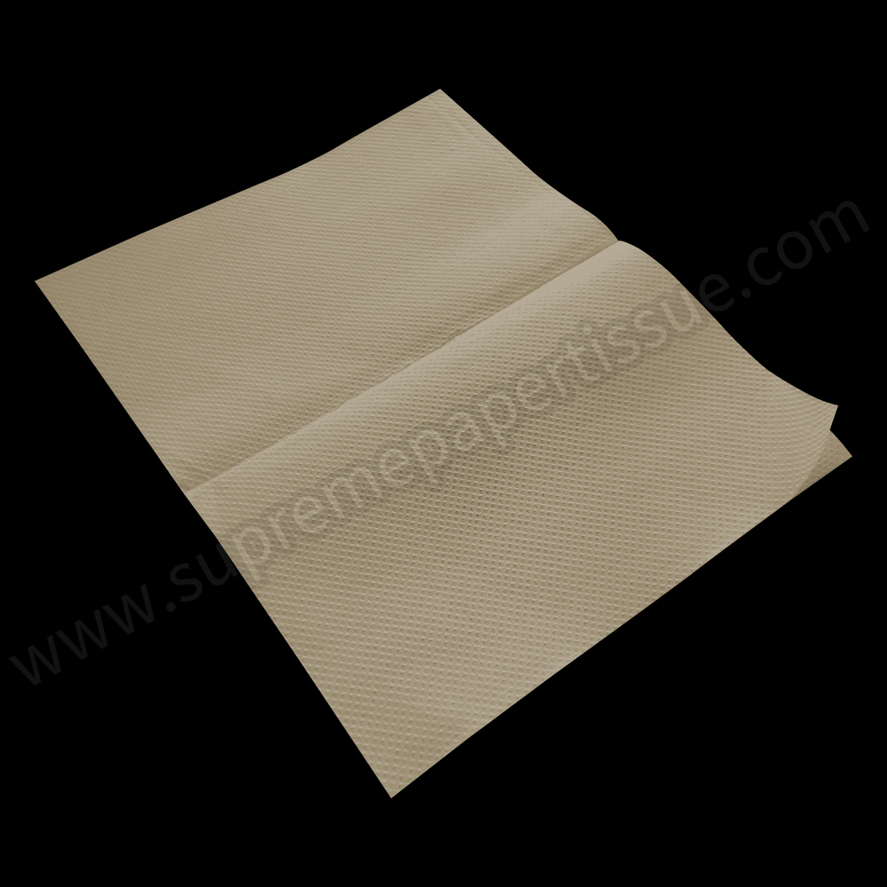 Air Quilted Interfold Napkin Recycle Brown - Easy Napkins Express Napkins 1/2 Fold - 9