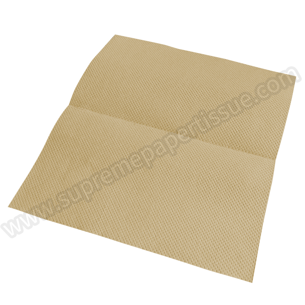 Quilted 2Ply Interfold Wipe Towel Bamboo Natural Brown - Paper Wipes - 8