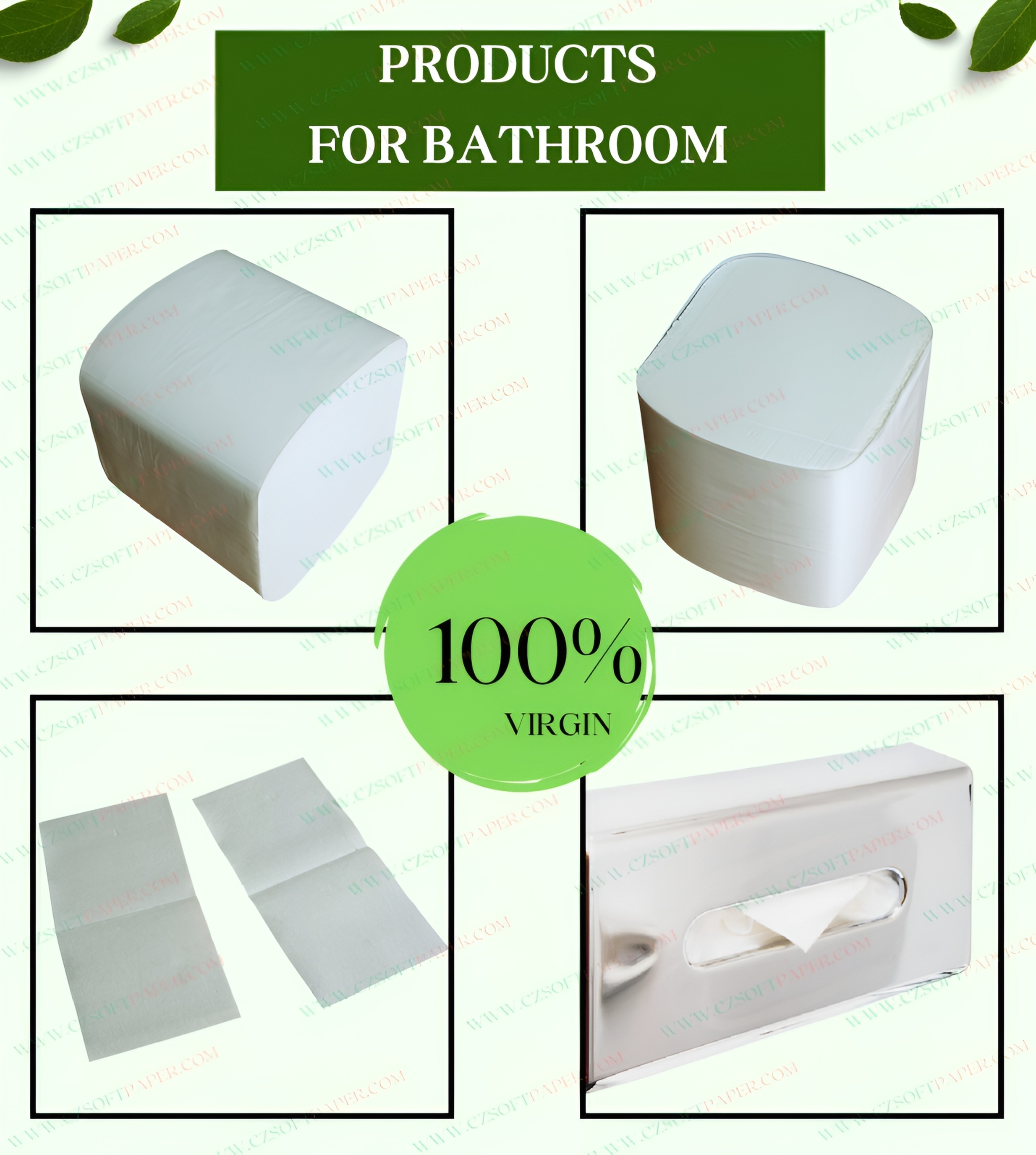 Interfold Toilet Tissue Virgin White - Interleave Toilet Tissue - 1
