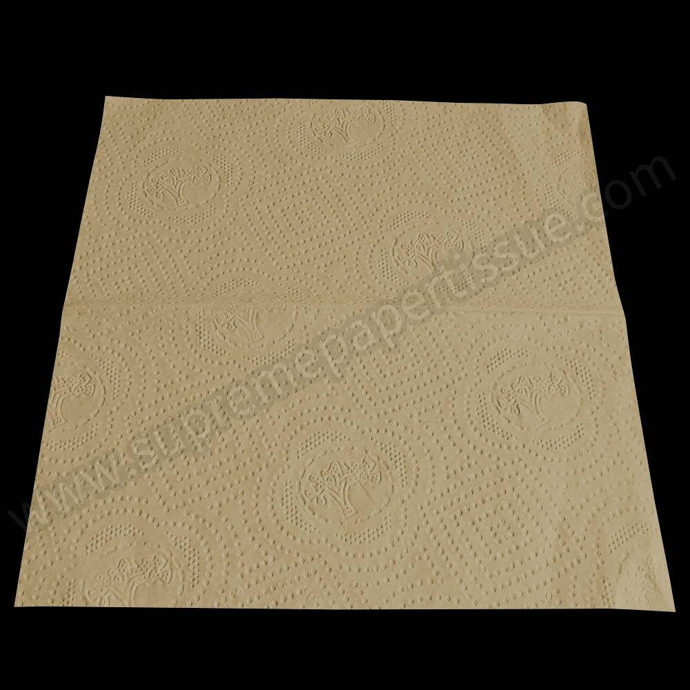 Interfold Wipe Towel 1/2 Fold Bamboo Natural Brown - Paper Wipes - 5