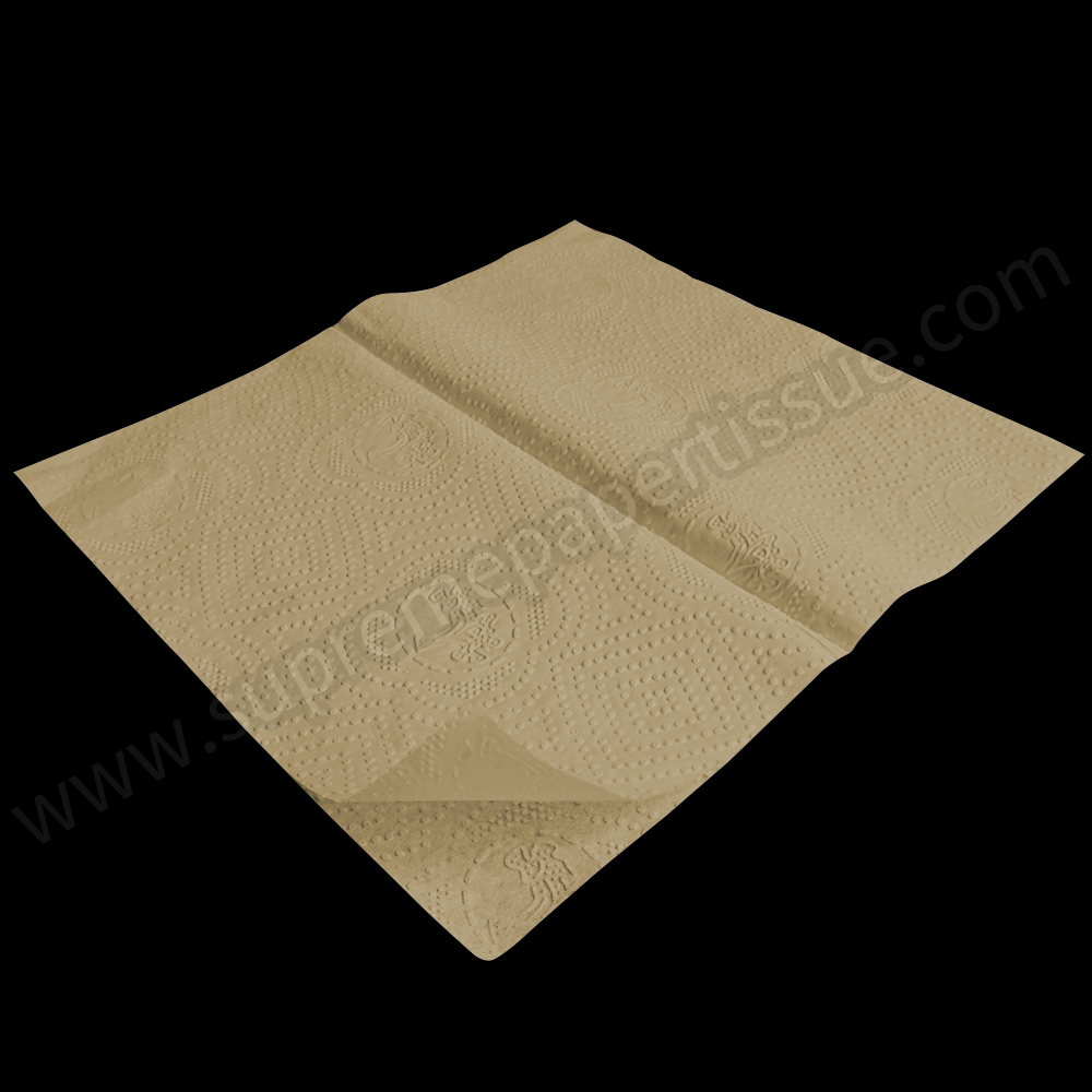 Interfold Wipe Towel 1/2 Fold Bamboo Natural Brown - Paper Wipes - 6