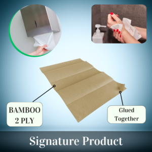 Quilted Compact Paper Hand Towel Bamboo 2Ply
